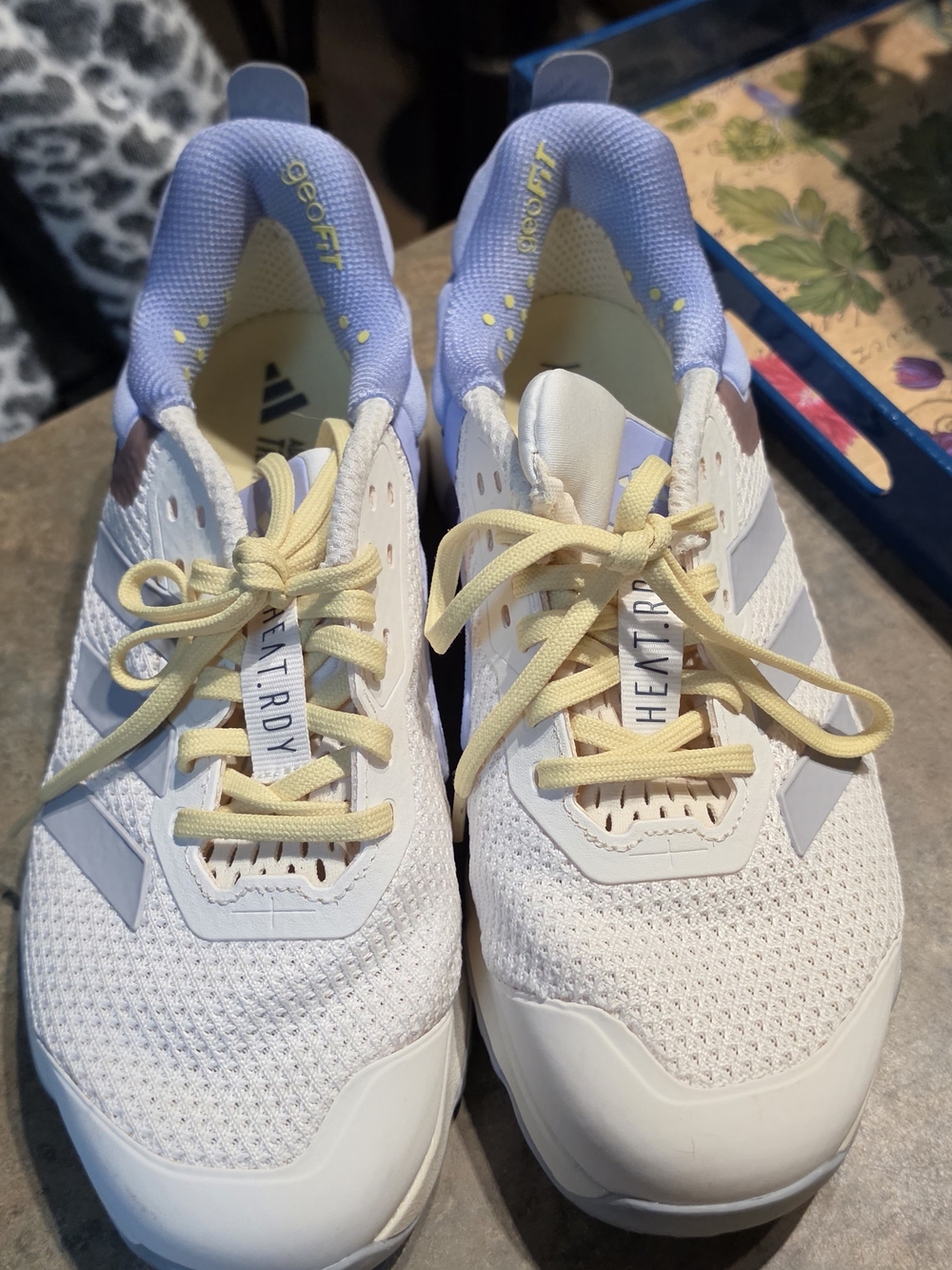 Adidas Kids White & Light Purple Comfort Sneakers